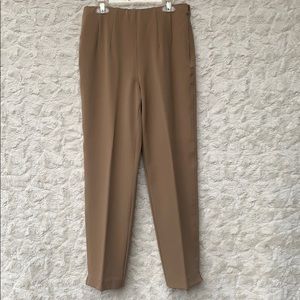 NWT Sigrid Olsen Sport Side Zip Brown Pants Sz 4P